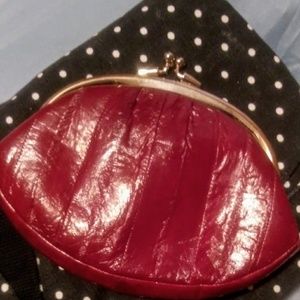 80's  EEL- SKIN CHANGE PURSE👛